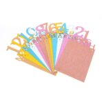Banner pentru Poze, Embo, 15.2x10.2 cm, Tema Prima Aniversare, Model Primele 12 Luni, Rola Ata Inclusa, Multicolor - imagine 2