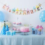 Banner pentru Poze, Embo, 15.2x10.2 cm, Tema Prima Aniversare, Model Primele 12 Luni, Rola Ata Inclusa, Multicolor - imagine 6