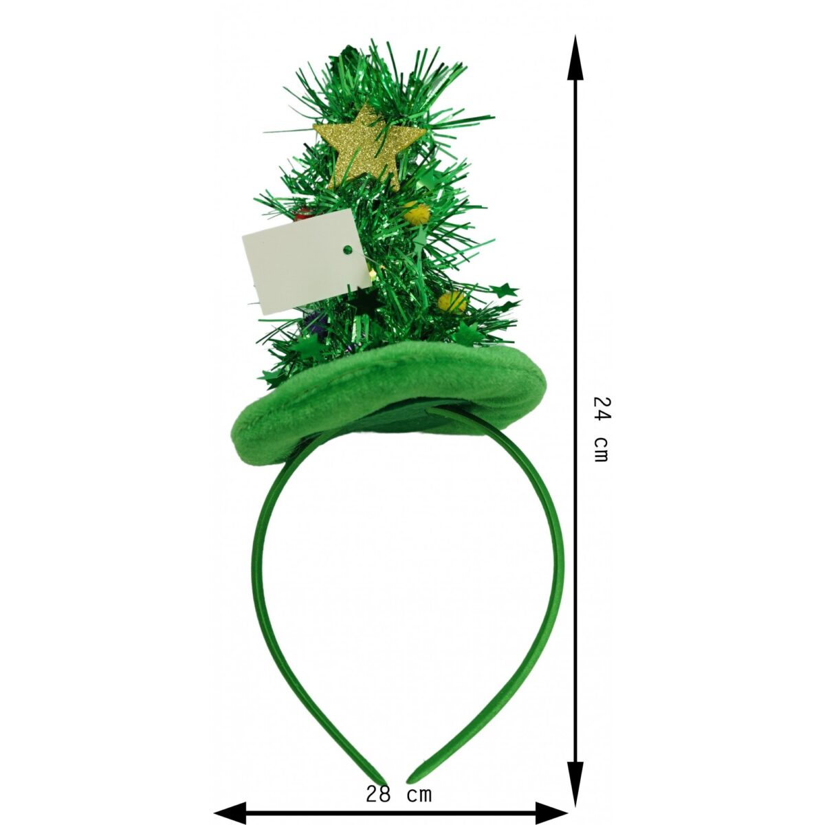Bentita/cerc brad de Craciun, culoare verde, marime standard, Embo - imagine 6