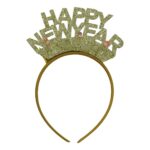 Bentita/cerc Happy Newyear, culoare auriu, marime standard, Embo