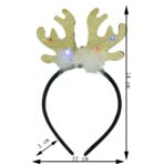 Bentita/cerc ren de Craciun, culoare negru cu auriu, marime standard, Embo - imagine 6
