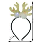 Bentita/cerc ren de Craciun, culoare negru cu auriu, marime standard, Embo - imagine 11