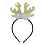Bentita/cerc ren de Craciun, culoare negru cu auriu, marime standard, Embo