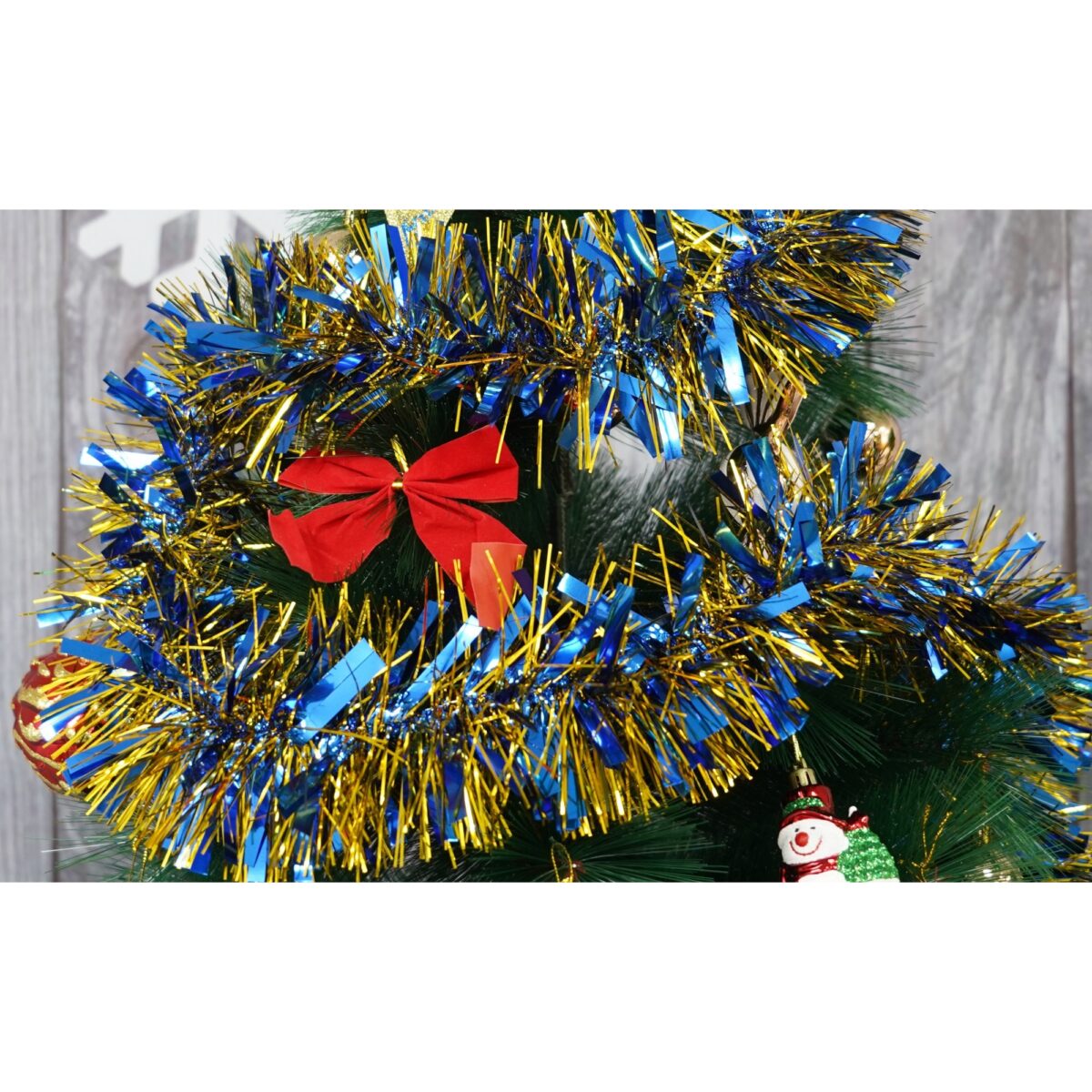 Beteala Craciun, Embo, albastru, marimea: 2 m x 11 cm material:folie PVC, interior/exterior - imagine 2