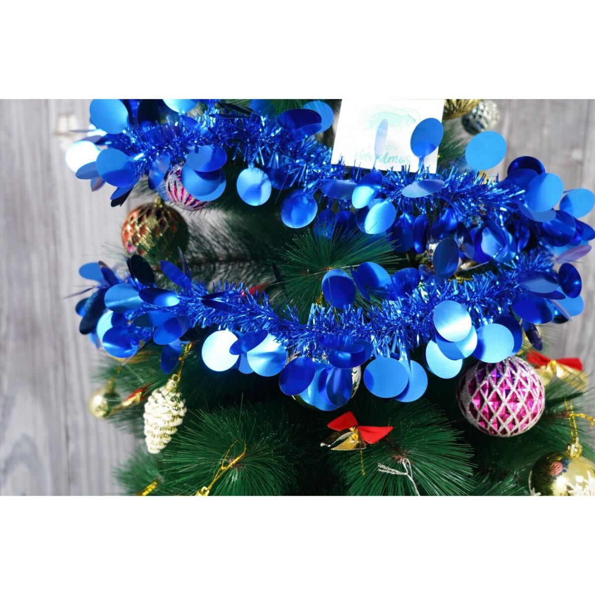 Beteala Craciun, Embo, albastru, marimea: 2 m x 11 cm material:folie PVC, interior/exterior - imagine 2