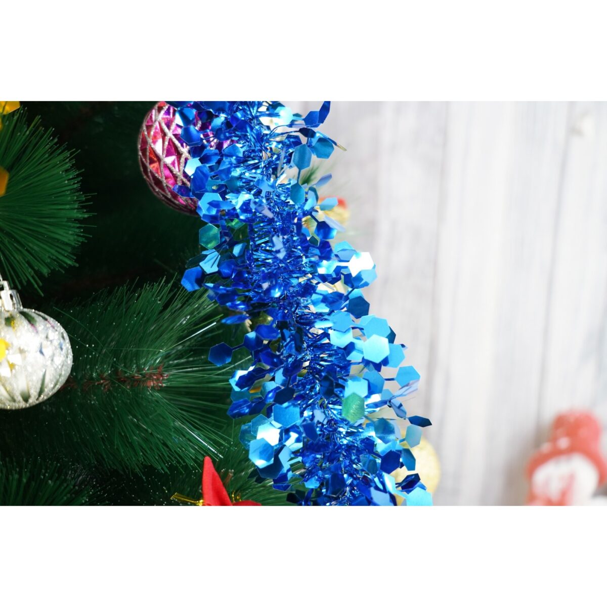 Beteala Craciun, Embo, albastru, marimea: 2 m x 9 cm material:folie PVC, interior/exterior - imagine 4