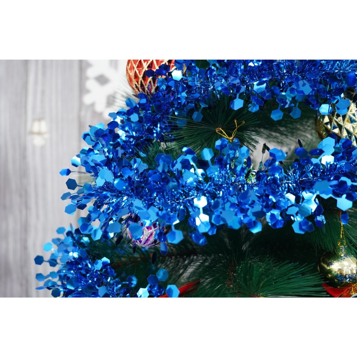 Beteala Craciun, Embo, albastru, marimea: 2 m x 9 cm material:folie PVC, interior/exterior - imagine 8