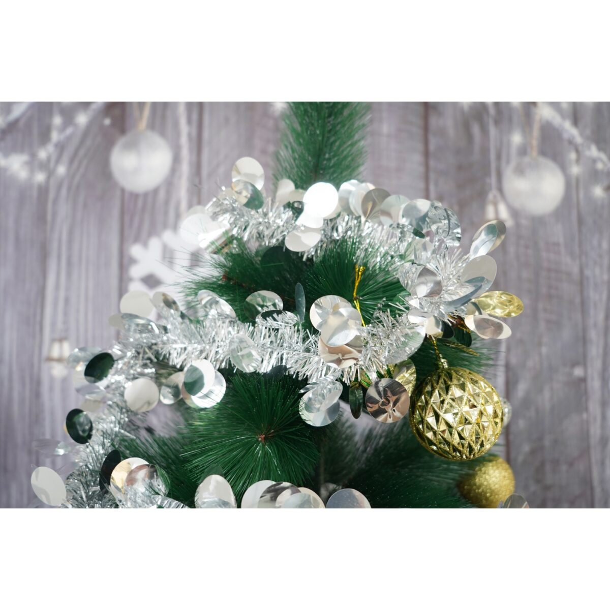 Beteala Craciun, Embo, argintiu, marimea: 2 m x 11 cm material:folie PVC, interior/exterior - imagine 4