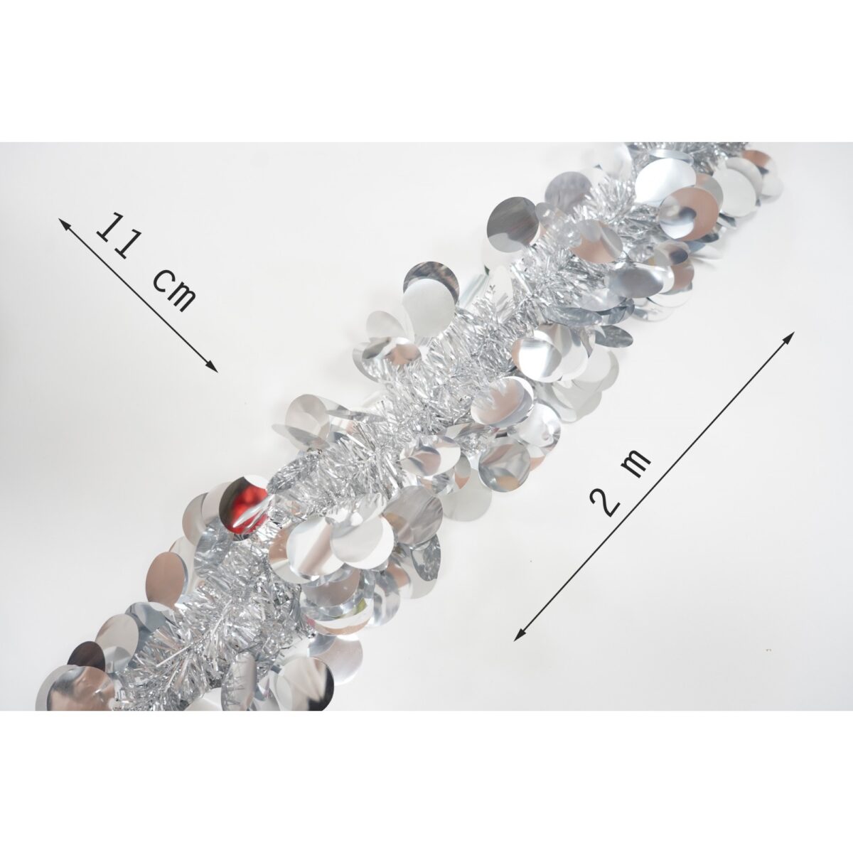 Beteala Craciun, Embo, argintiu, marimea: 2 m x 11 cm material:folie PVC, interior/exterior - imagine 6