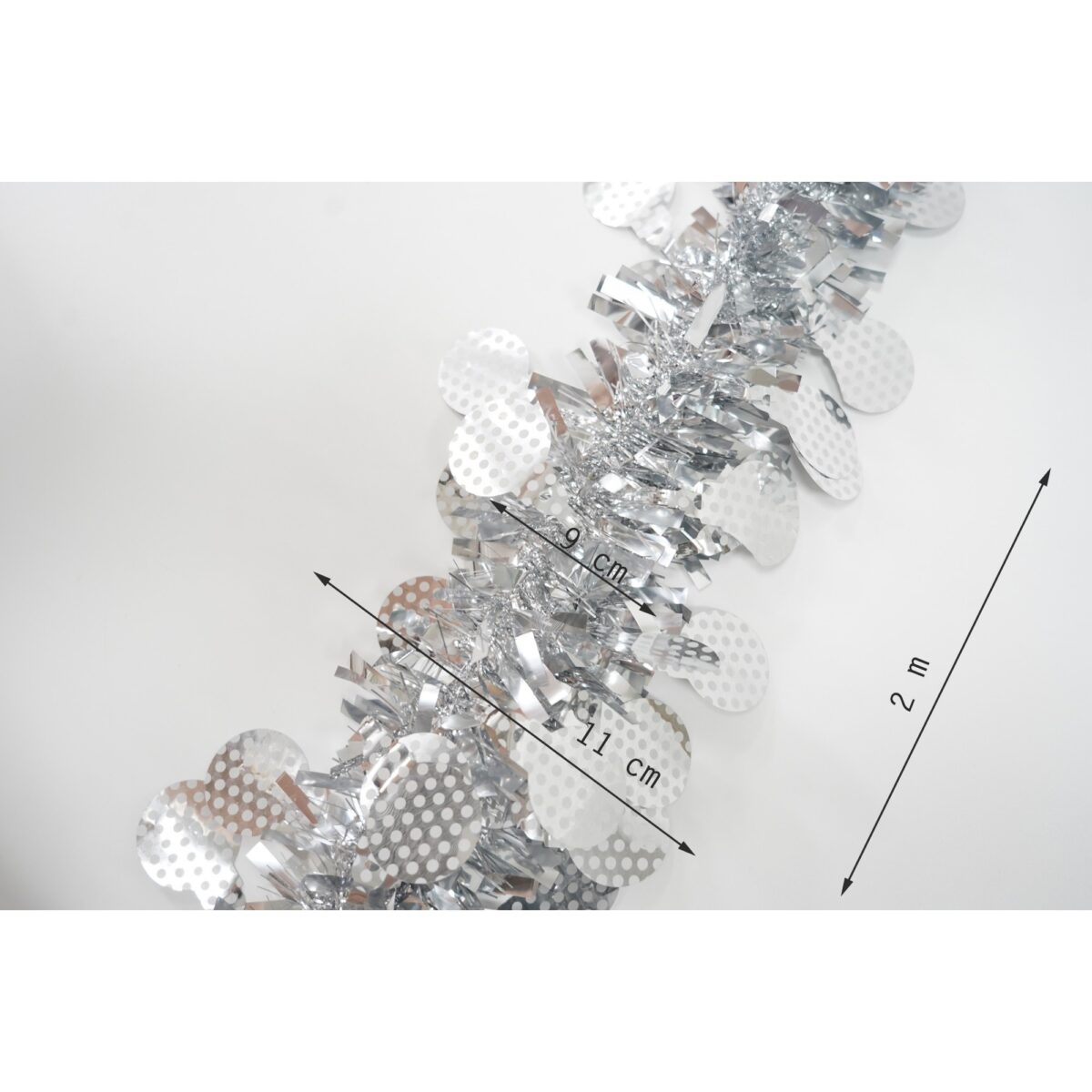 Beteala Craciun, Embo, argintiu, marimea:  2 m x 11 cm x 9 cm material:folie PVC, interior/exterior - imagine 11