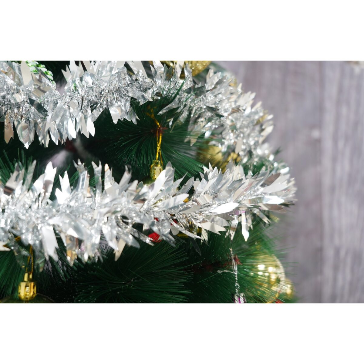 Beteala Craciun, Embo, argintiu, marimea:  2 m x 6.5 cm material:folie PVC, interior/exterior - imagine 3