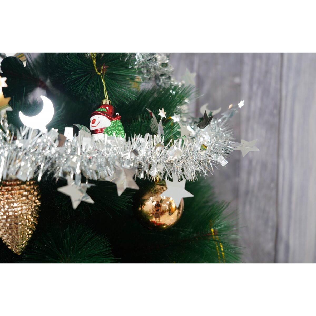 Beteala Craciun, Embo, argintiu, marimea: 2 m x 9 cm x 5 cm material:folie PVC, interior/exterior - imagine 3