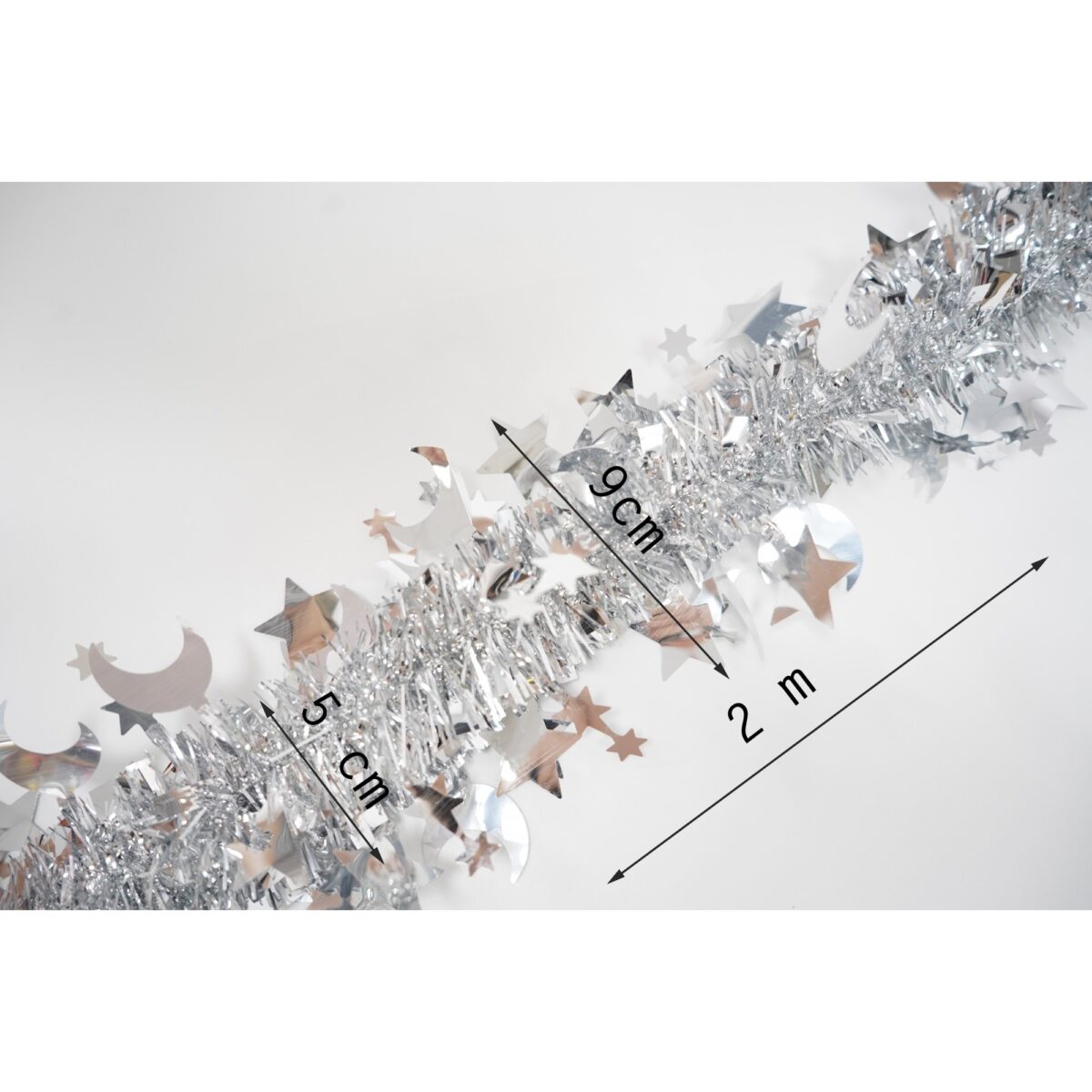 Beteala Craciun, Embo, argintiu, marimea: 2 m x 9 cm x 5 cm material:folie PVC, interior/exterior - imagine 6