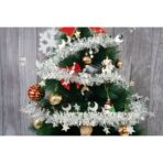 Beteala Craciun, Embo, argintiu, marimea: 2 m x 9 cm x 5 cm material:folie PVC, interior/exterior - imagine 9