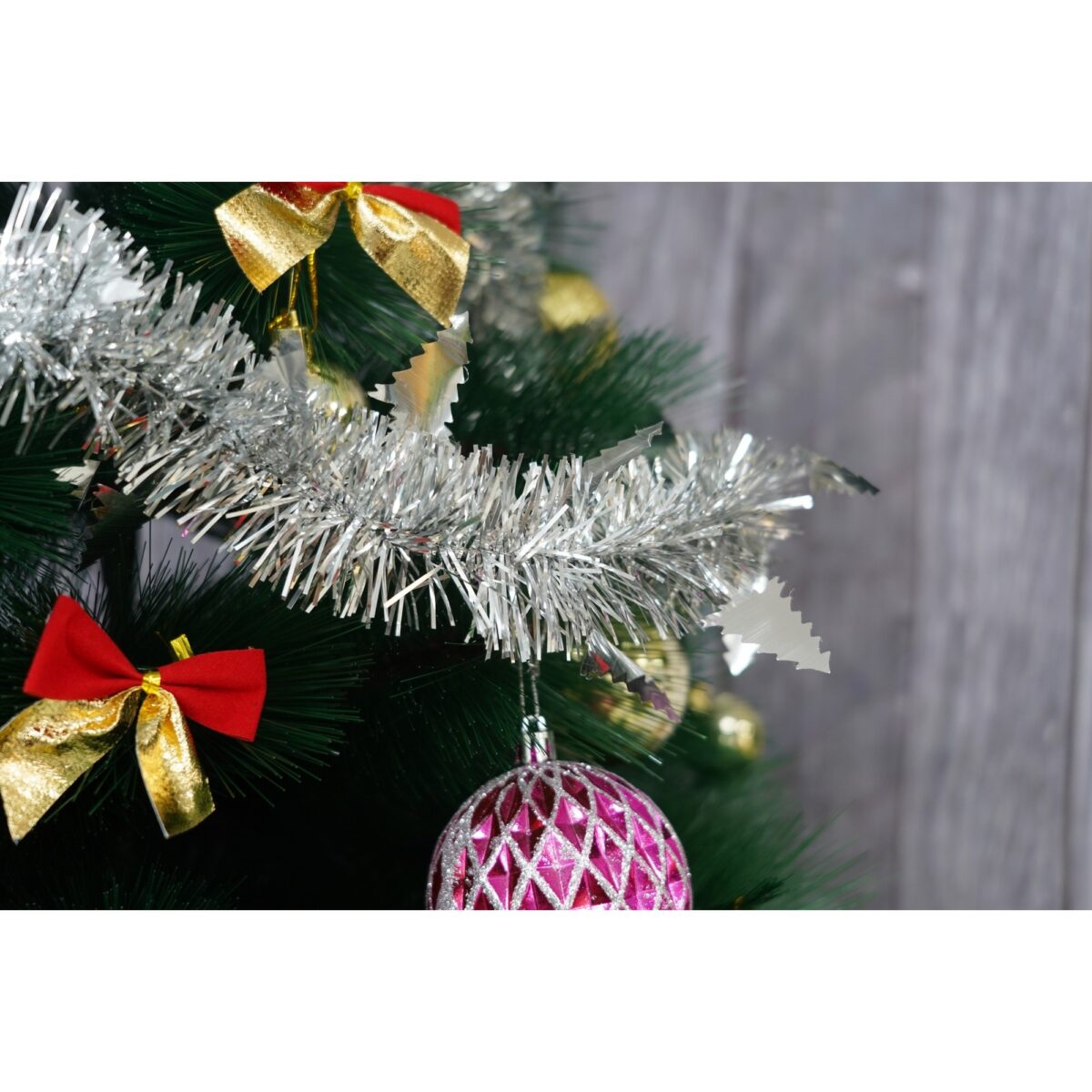 Beteala Craciun, Embo, argintiu, marimea: 2 m x 9 cm x 5 cm material:folie PVC, interior/exterior - imagine 2