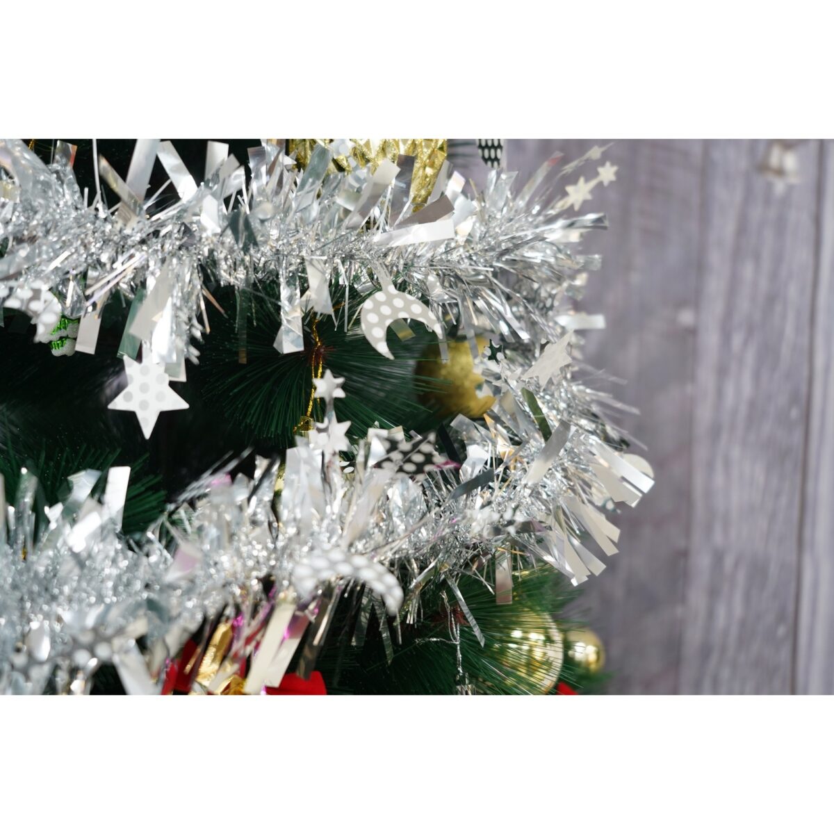 Beteala Craciun, Embo, argintiu, marimea: 2 m x 9 cm x 9 cm material:folie PVC, interior/exterior - imagine 2