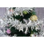 Beteala Craciun, Embo, argintiu, marimea: 2 m x 9 cm x 9 cm material:folie PVC, interior/exterior - imagine 4