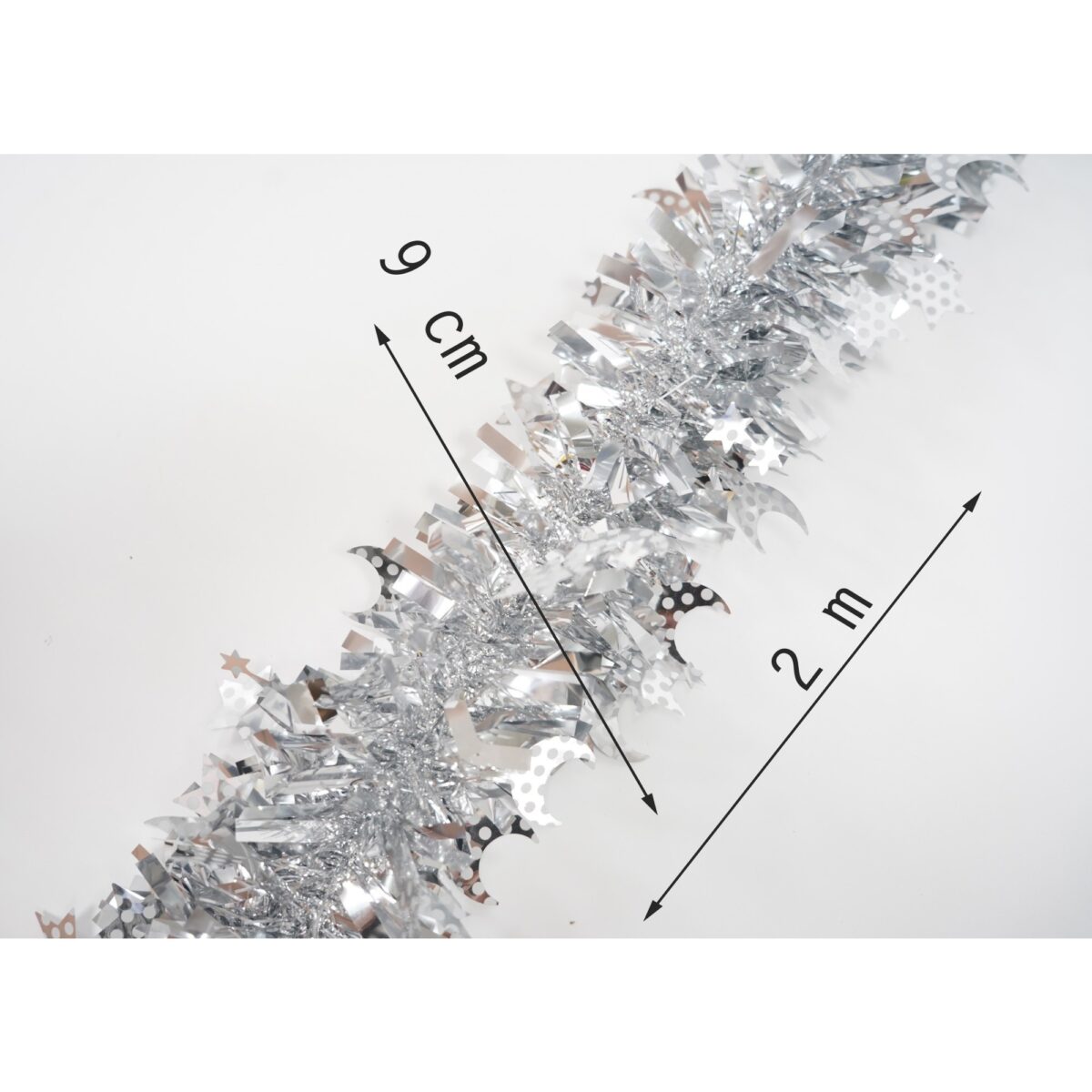 Beteala Craciun, Embo, argintiu, marimea: 2 m x 9 cm x 9 cm material:folie PVC, interior/exterior - imagine 6