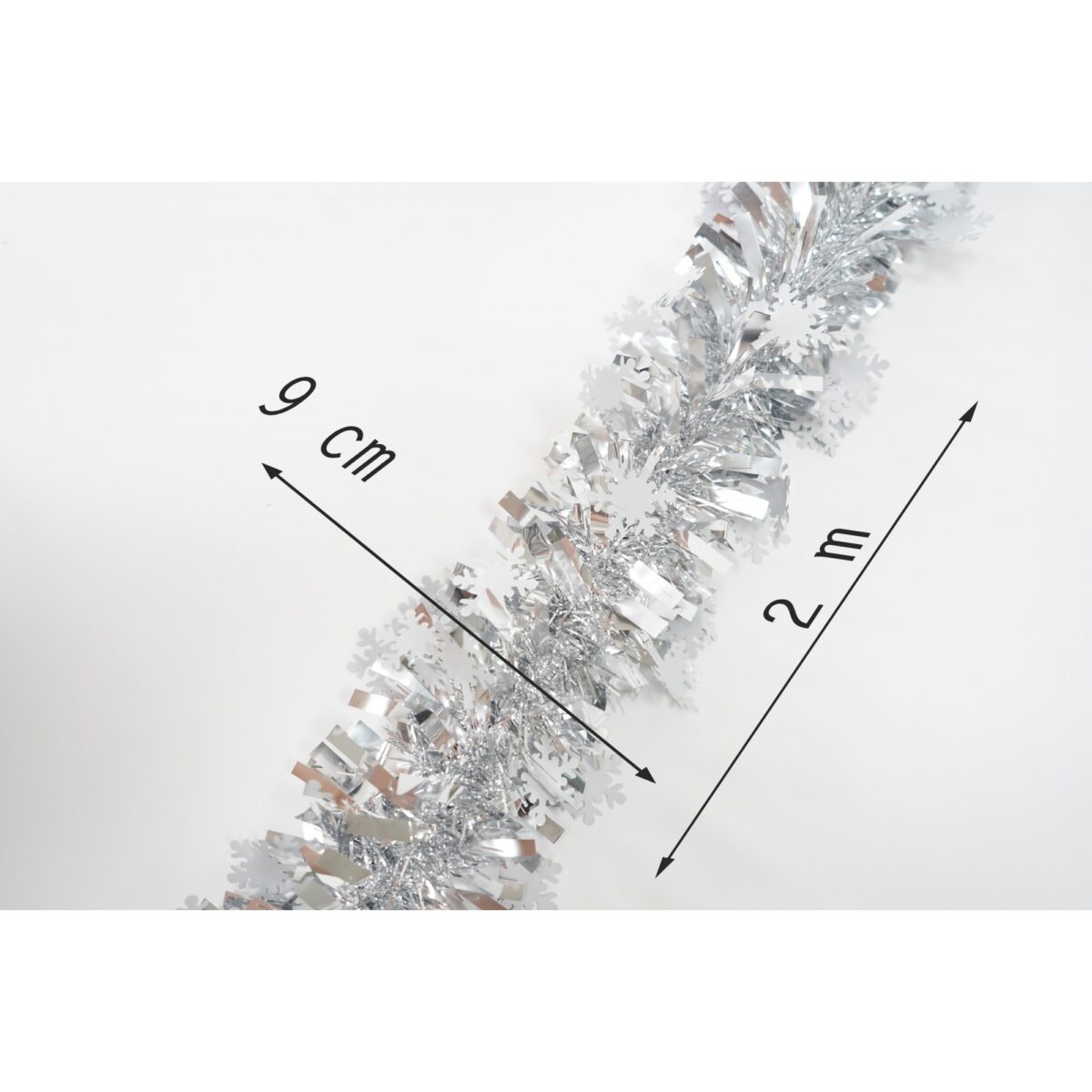 Beteala Craciun, Embo, argintiu, marimea:  2 m x 9 cm x 9 cm material:folie PVC, interior/exterior - imagine 6