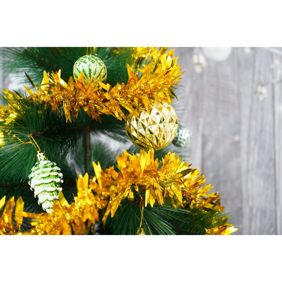 Beteala Craciun, Embo, auriu, marimea:  2 m x 6.5 cm material:folie PVC, interior/exterior - imagine 10