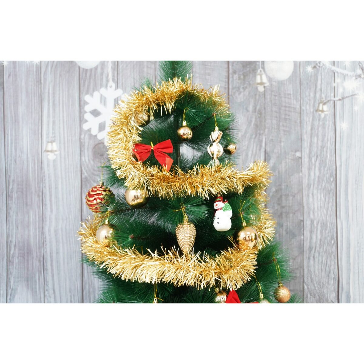 Beteala Craciun, Embo, auriu, marimea: 2 m x 9 cm material:folie PVC, interior/exterior - imagine 2