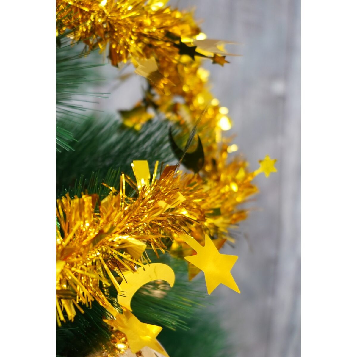 Beteala Craciun, Embo, auriu, marimea: 2 m x 9 cm x 5 cm material:folie PVC, interior/exterior - imagine 4