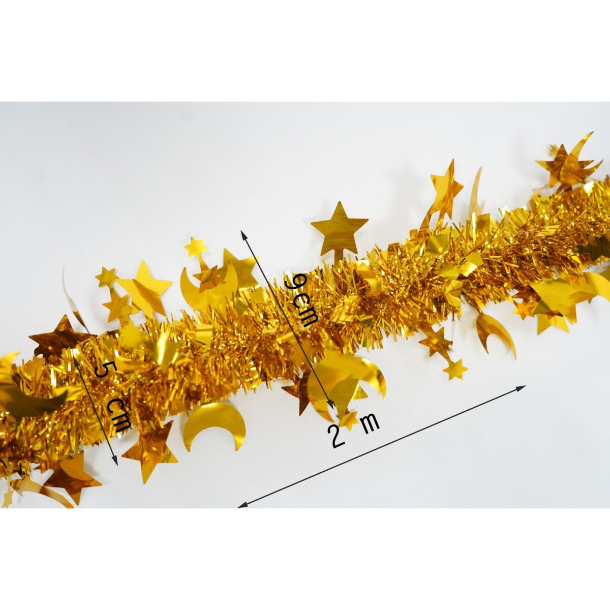 Beteala Craciun, Embo, auriu, marimea: 2 m x 9 cm x 5 cm material:folie PVC, interior/exterior - imagine 6