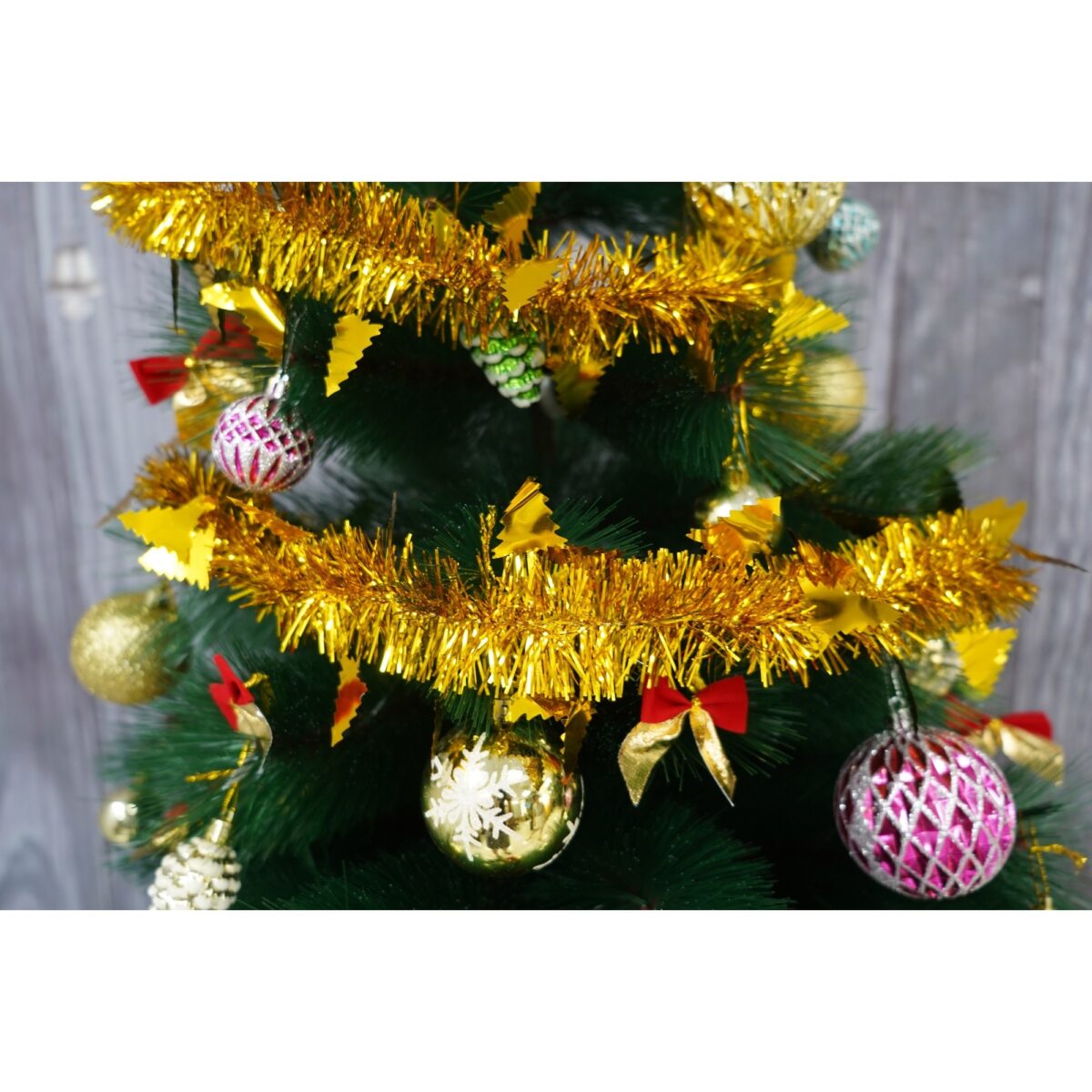 Beteala Craciun, Embo, auriu, marimea: 2 m x 9 cm x 5 cm material:folie PVC, interior/exterior - imagine 2