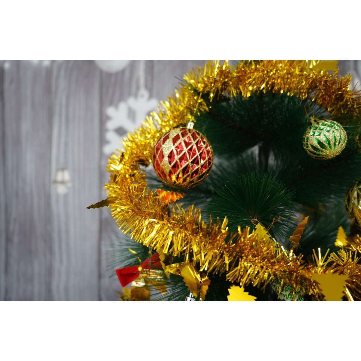 Beteala Craciun, Embo, auriu, marimea: 2 m x 9 cm x 5 cm material:folie PVC, interior/exterior - imagine 3