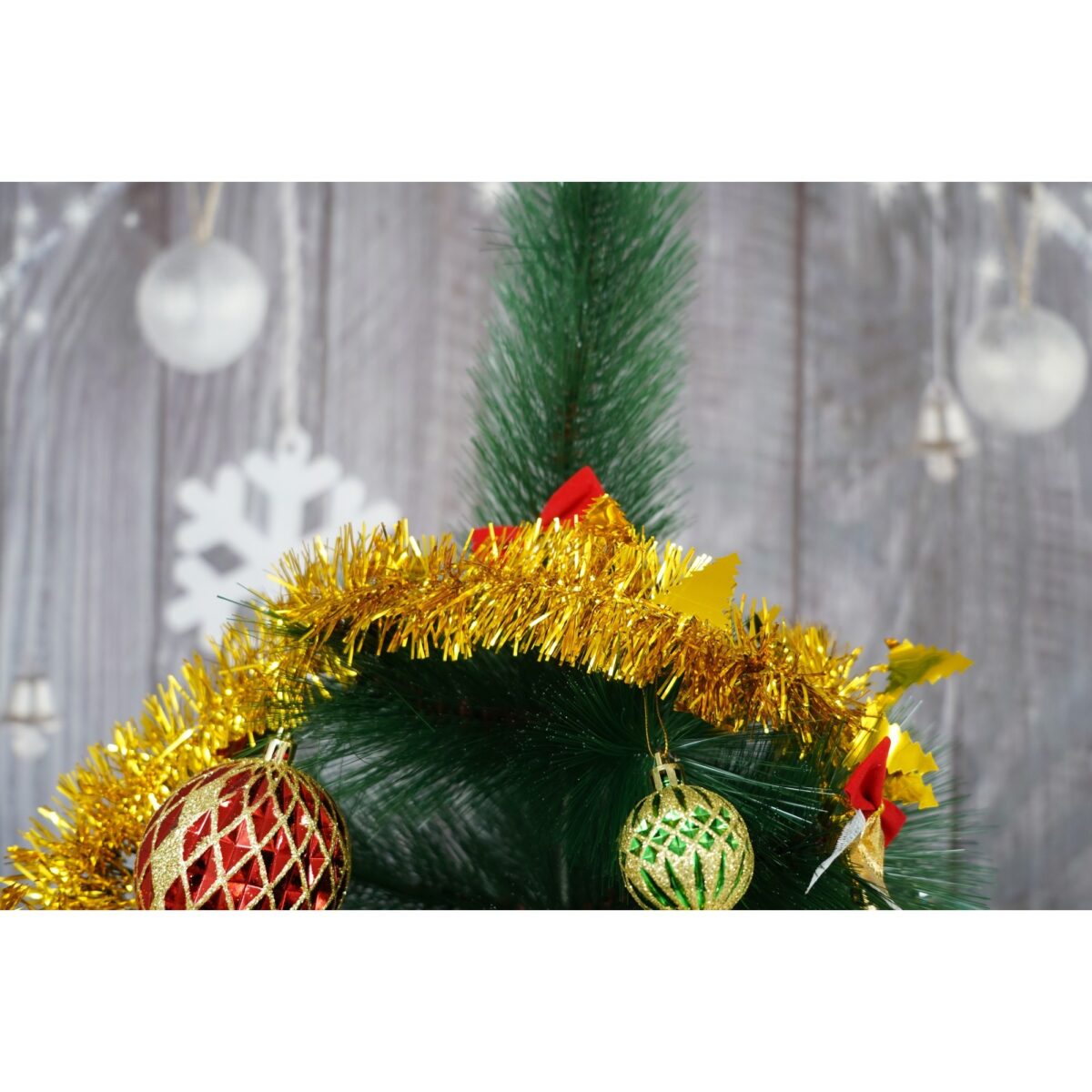 Beteala Craciun, Embo, auriu, marimea: 2 m x 9 cm x 5 cm material:folie PVC, interior/exterior - imagine 4