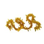 Beteala Craciun, Embo, auriu, marimea: 2 m x 9 cm x 5 cm material:folie PVC, interior/exterior