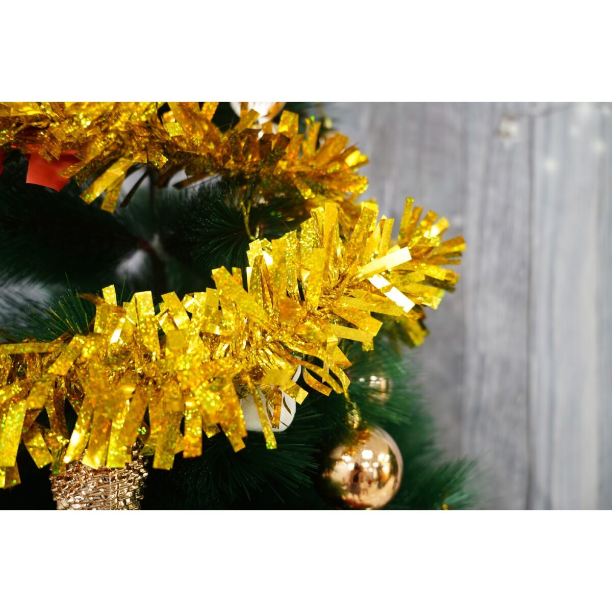 Beteala Craciun, Embo, galben, marimea: 2 m x 9 cm material:folie PVC, interior/exterior - imagine 2