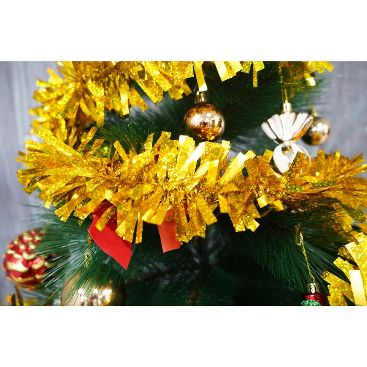 Beteala Craciun, Embo, galben, marimea: 2 m x 9 cm material:folie PVC, interior/exterior - imagine 3