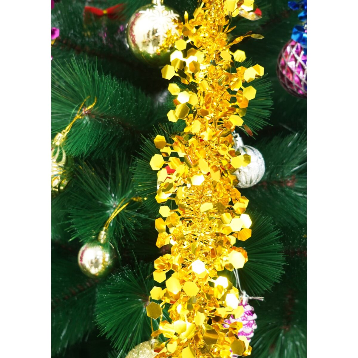 Beteala Craciun, Embo, galben, marimea: 2 m x 9 cm material:folie PVC, interior/exterior - imagine 8