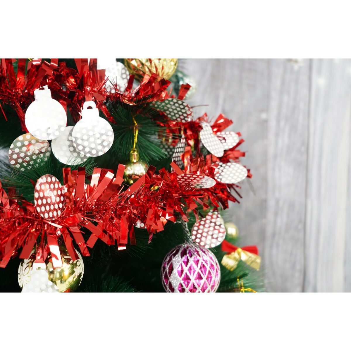 Beteala Craciun, Embo, roșu, marimea:  2 m x 11 cm x 9 cm material:folie PVC, interior/exterior - imagine 3