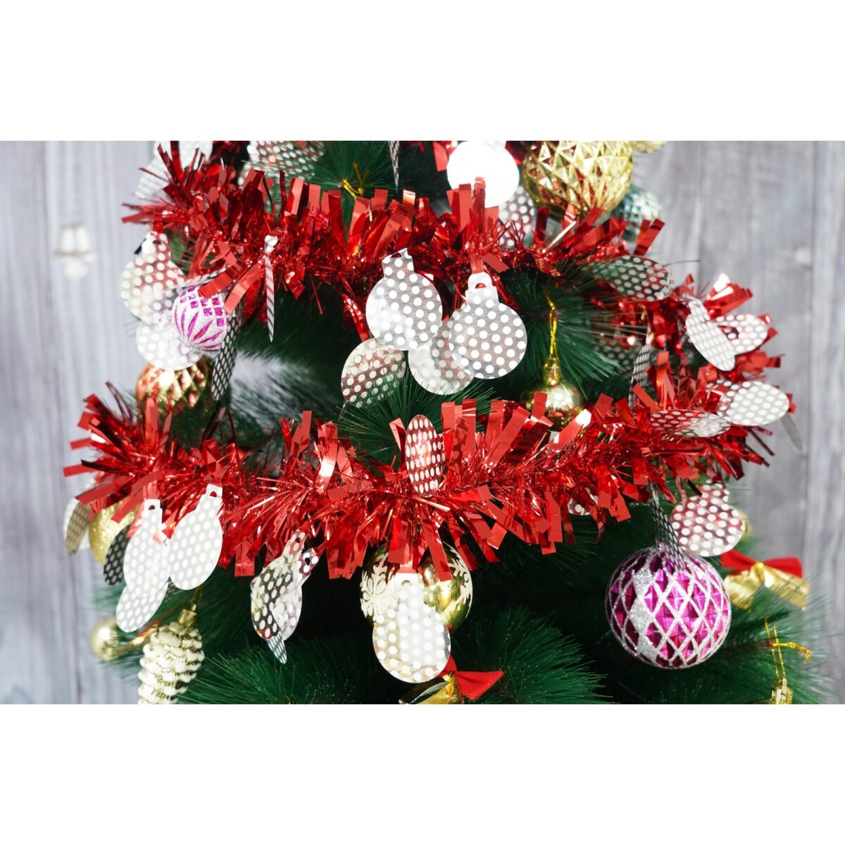 Beteala Craciun, Embo, roșu, marimea:  2 m x 11 cm x 9 cm material:folie PVC, interior/exterior - imagine 4