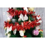 Beteala Craciun, Embo, roșu, marimea:  2 m x 11 cm x 9 cm material:folie PVC, interior/exterior - imagine 4