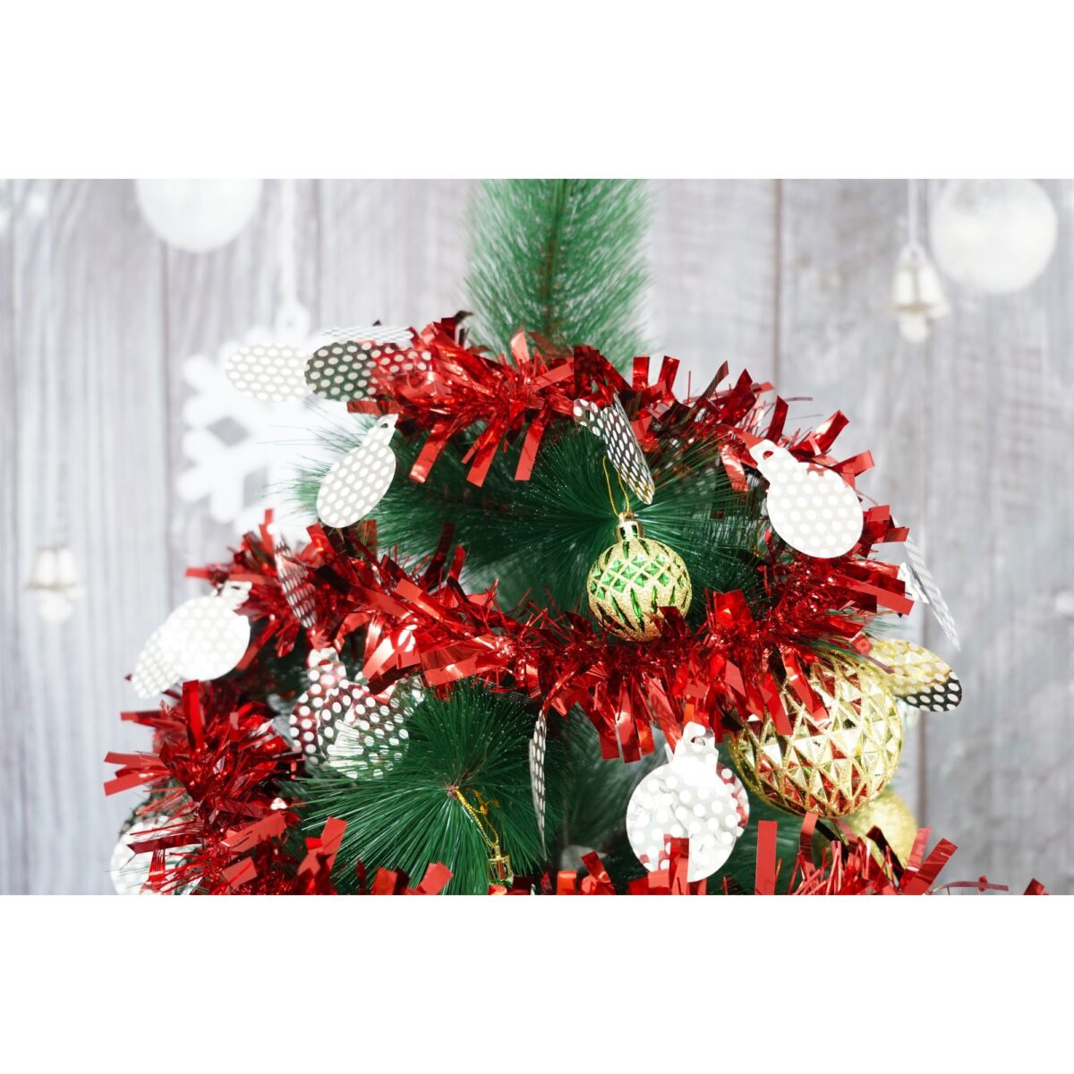 Beteala Craciun, Embo, roșu, marimea:  2 m x 11 cm x 9 cm material:folie PVC, interior/exterior - imagine 5