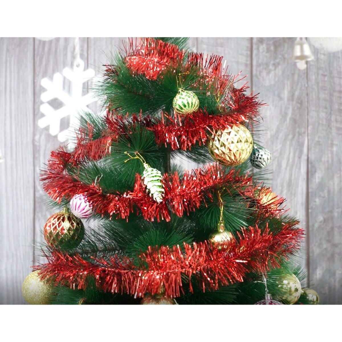 Beteala Craciun, Embo, roșu, marimea: 2 m x 7 cm material:folie PVC, interior/exterior - imagine 2