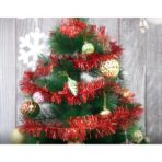 Beteala Craciun, Embo, roșu, marimea: 2 m x 7 cm material:folie PVC, interior/exterior - imagine 2