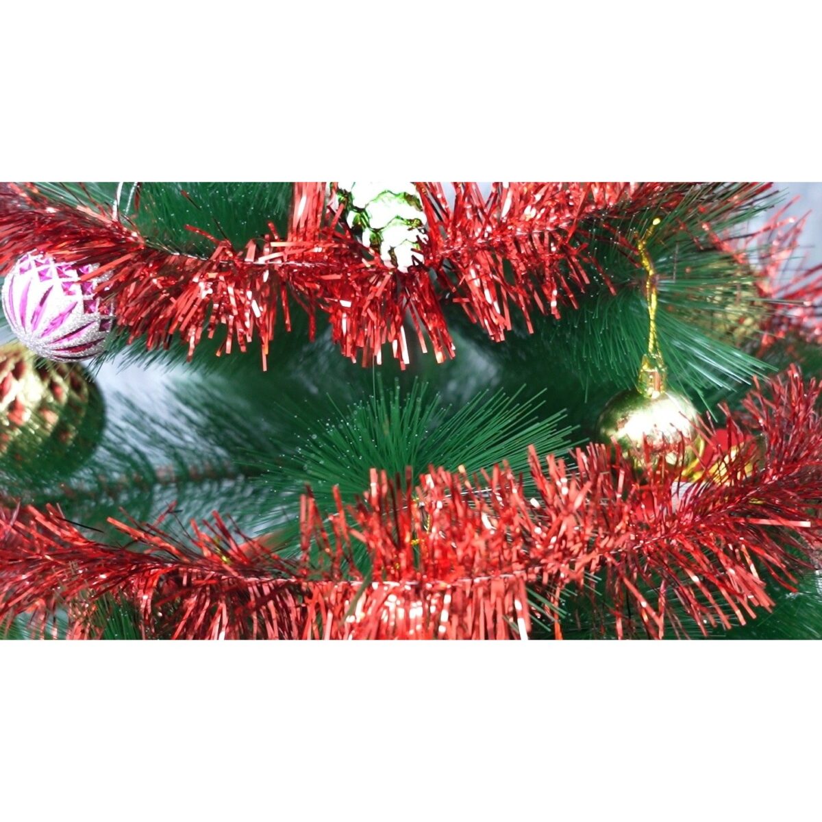 Beteala Craciun, Embo, roșu, marimea: 2 m x 7 cm material:folie PVC, interior/exterior - imagine 3