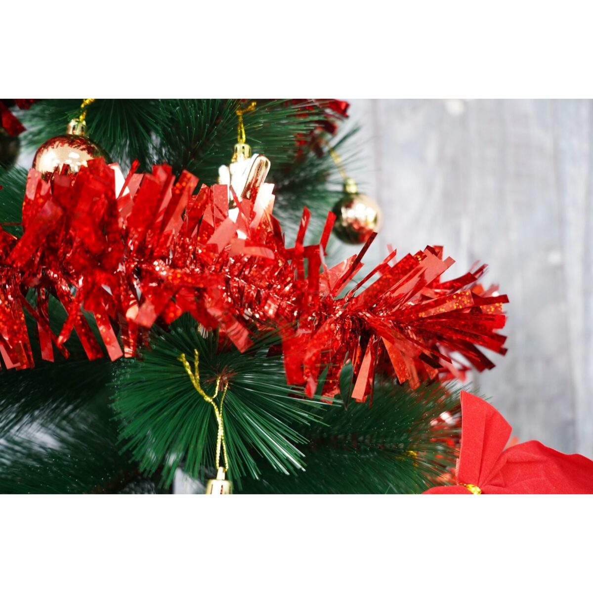 Beteala Craciun, Embo, roșu, marimea: 2 m x 9 cm material:folie PVC, interior/exterior - imagine 3