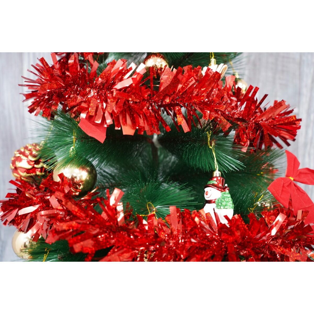 Beteala Craciun, Embo, roșu, marimea: 2 m x 9 cm material:folie PVC, interior/exterior - imagine 4