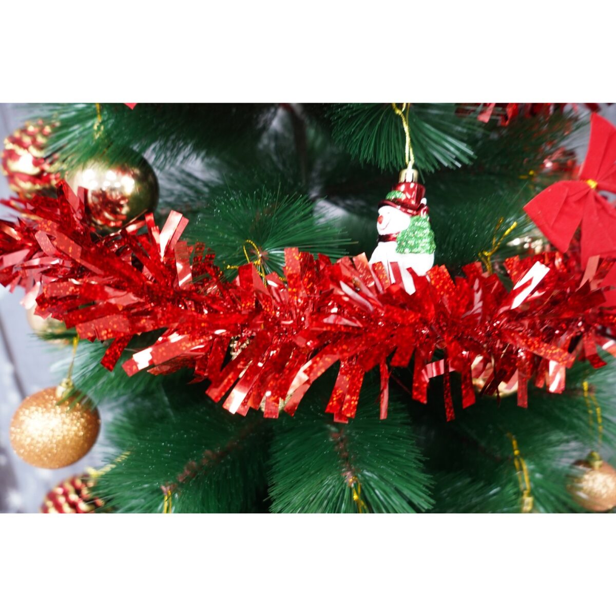 Beteala Craciun, Embo, roșu, marimea: 2 m x 9 cm material:folie PVC, interior/exterior - imagine 5