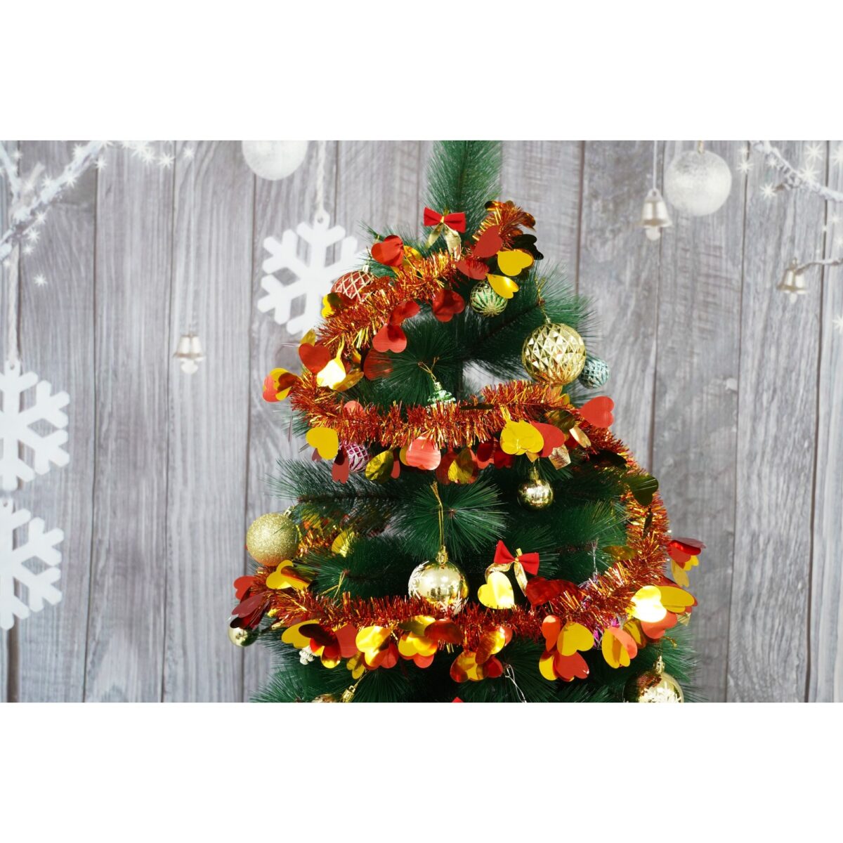 Beteala Craciun, Embo, roșu, marimea: 2 m x 9 cm x 9 cm material:folie PVC, interior/exterior - imagine 3