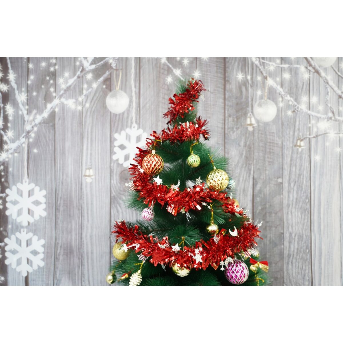 Beteala Craciun, Embo, roșu, marimea: 2 m x 9 cm x 9 cm material:folie PVC, interior/exterior - imagine 3