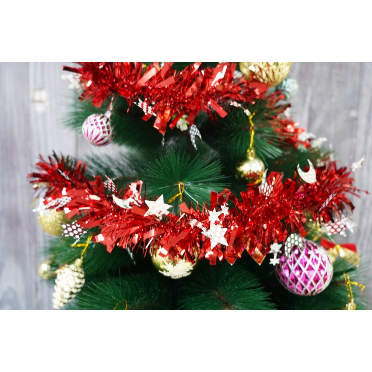 Beteala Craciun, Embo, roșu, marimea: 2 m x 9 cm x 9 cm material:folie PVC, interior/exterior - imagine 5