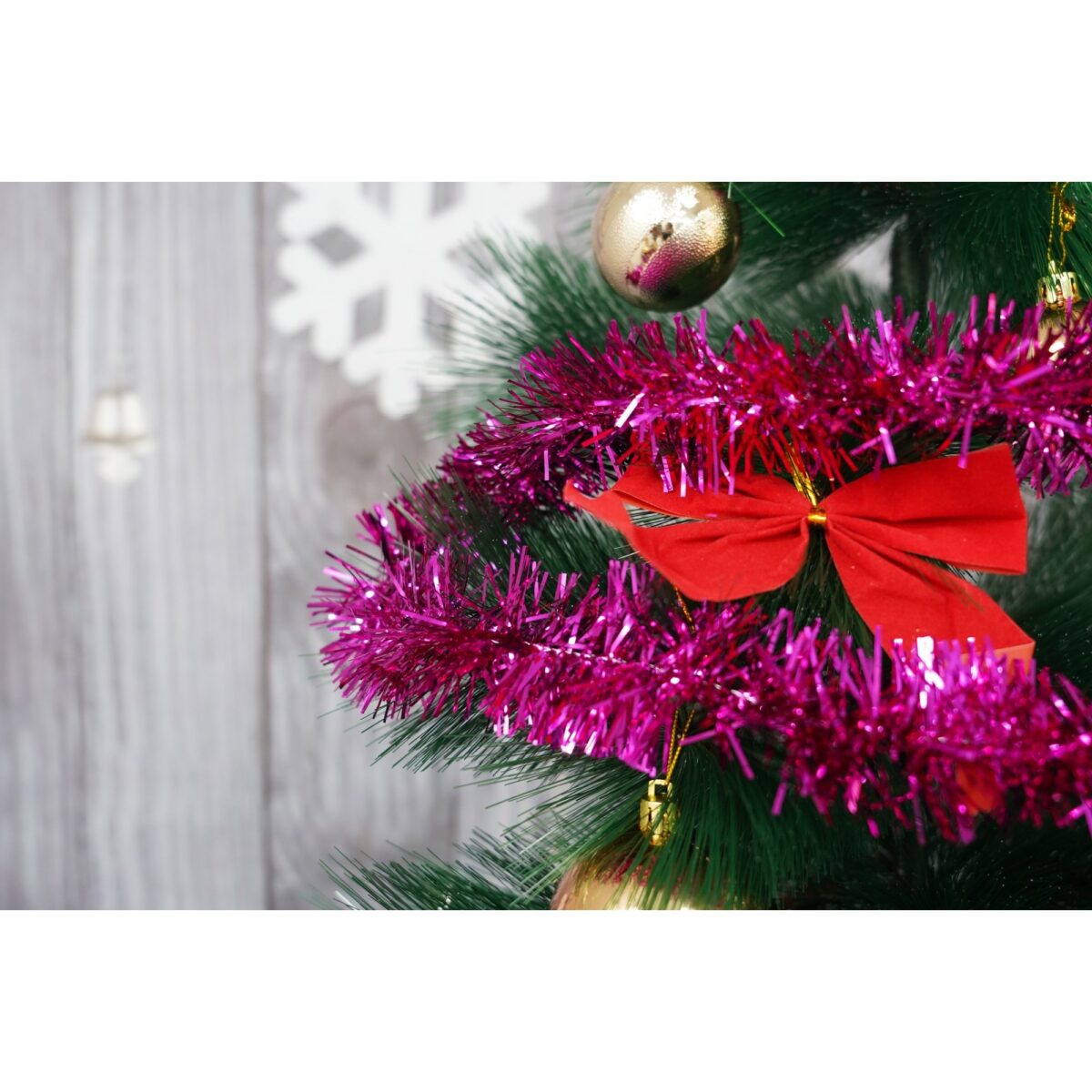 Beteala Craciun, Embo, roz, marimea: 2 m x 5 cm material:folie PVC, interior/exterior - imagine 4