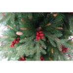 Brad Artificial de Craciun Bogat, Decorat cu Conuri Pin Rosii, pentru Interior/Exterior, Inaltime 120 cm, Embo, Verde, suport metalic inclus - imagine 3