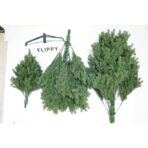 Brad artificial de Craciun, clasic, pentru interior/exterior, inaltime 210 cm, diametru 138 cm, 858 ramuri, Embo, verde, suport metalic inclus - imagine 2